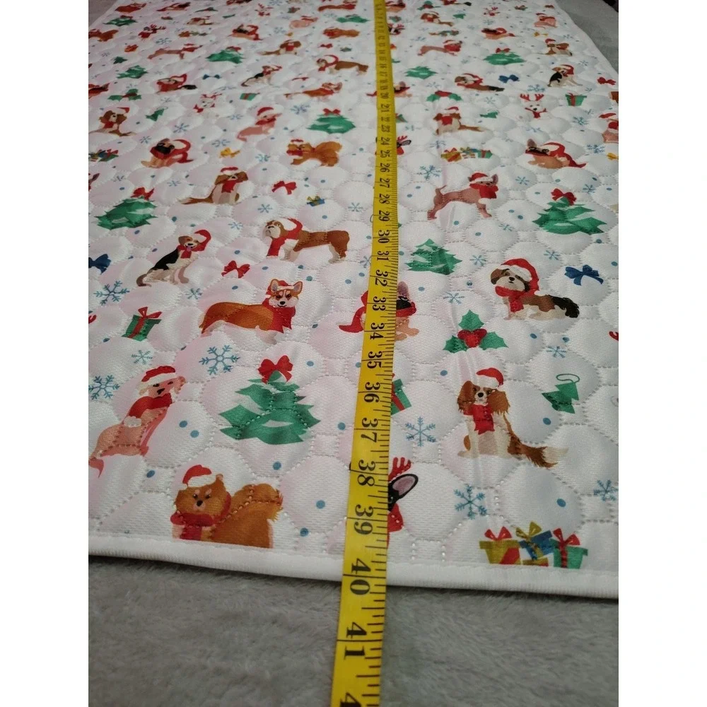 BAMY 2 Pcs Washable Dog Pee Pads Christmas Pet Training Pads Non-Slip Waterproof